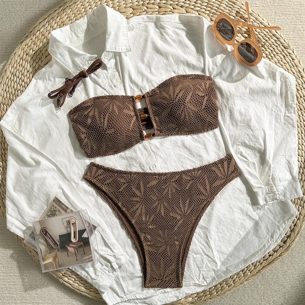 Women's Color Two-piece Bikini Swimsuit/sports Swimwear