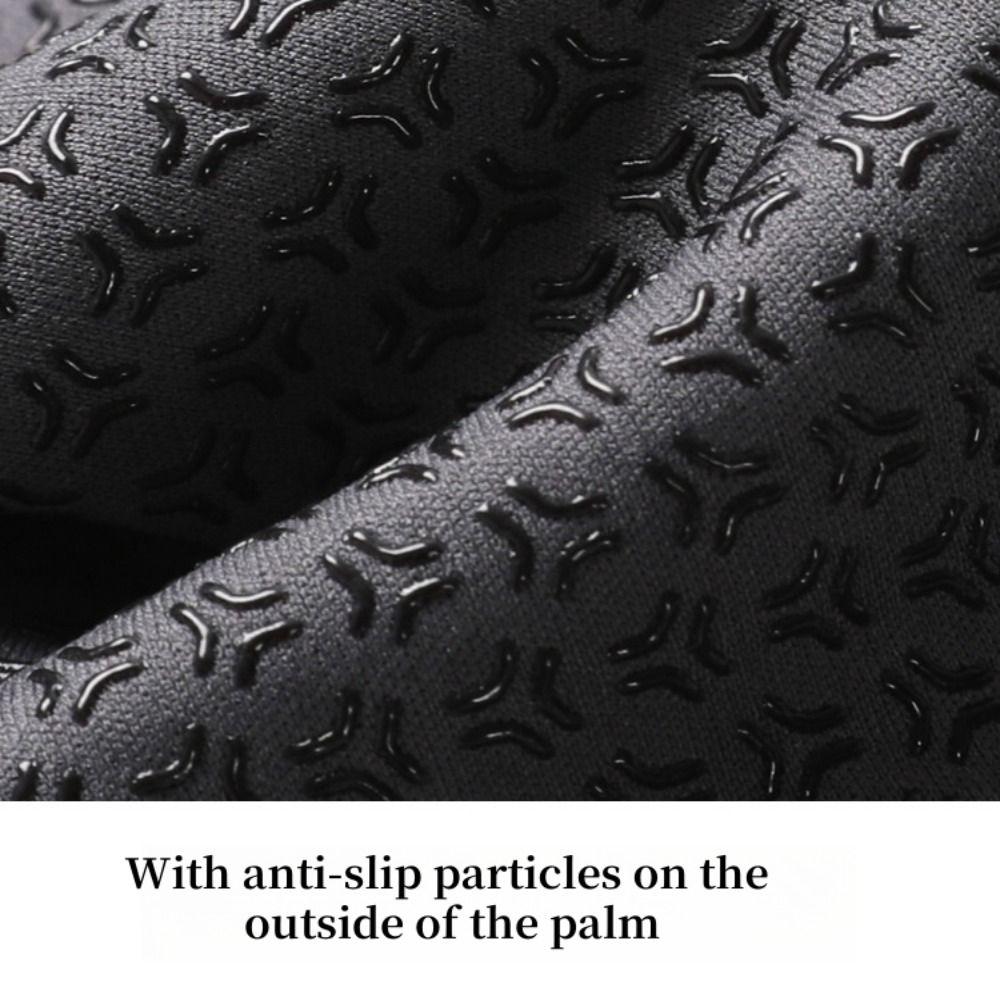 Fleece-lined Fingerless Gloves Men Solid Color Gloves Men's Cycling Gloves Fishing