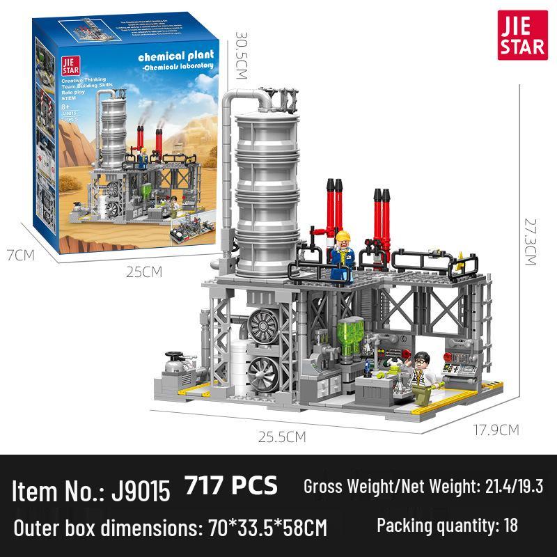 Cross-Border Chemical Refining Plant and Natural Gas Storage Assembly Model Kit