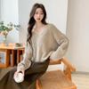 Mocana Women's V-Neck Long-Sleeve Knitted Sweater