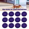 Yousheng 12Pcs Dubia Roaches Feeder Bowls Round Tiny Feeding Dish Colorful Food Dishes with Slope Access for Isopods Springtails Dwarf Invertebrates