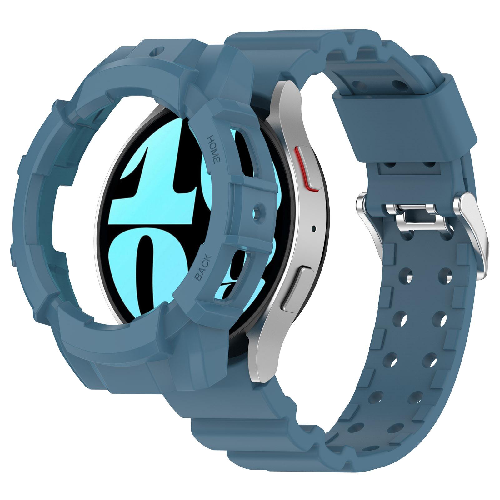 

For Samsung Galaxy Watch7 40mm Watch Band Silicone Strap Replacement with Watch Case C