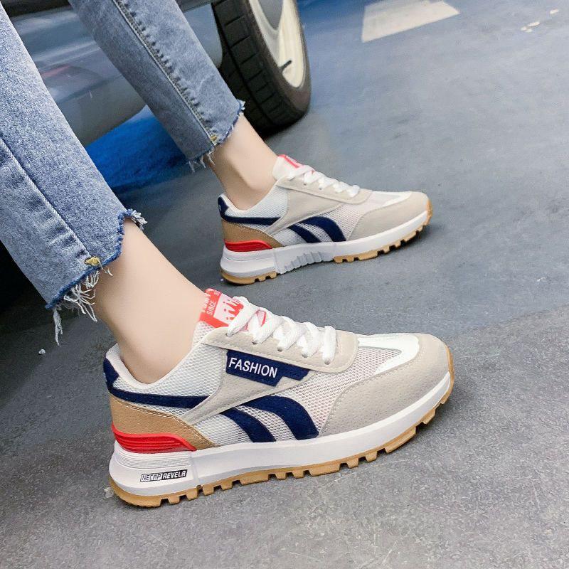 Women's Plus Size Wide Fit White Running Shoes 35-43