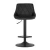 KAST stool - black velvet / black base x 2