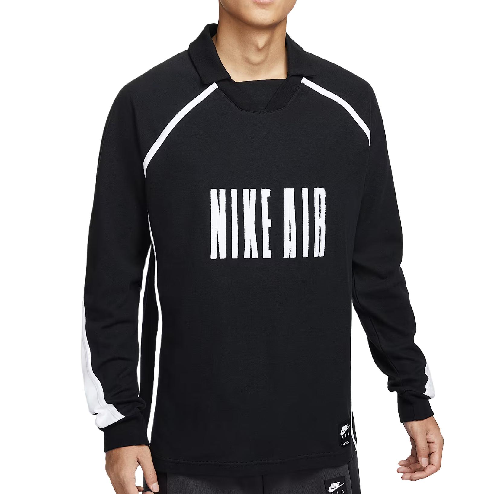 Nike Air Breathable Polo Long Sleeve Sweatshirt Men Sweatshirt HV1321-010 M