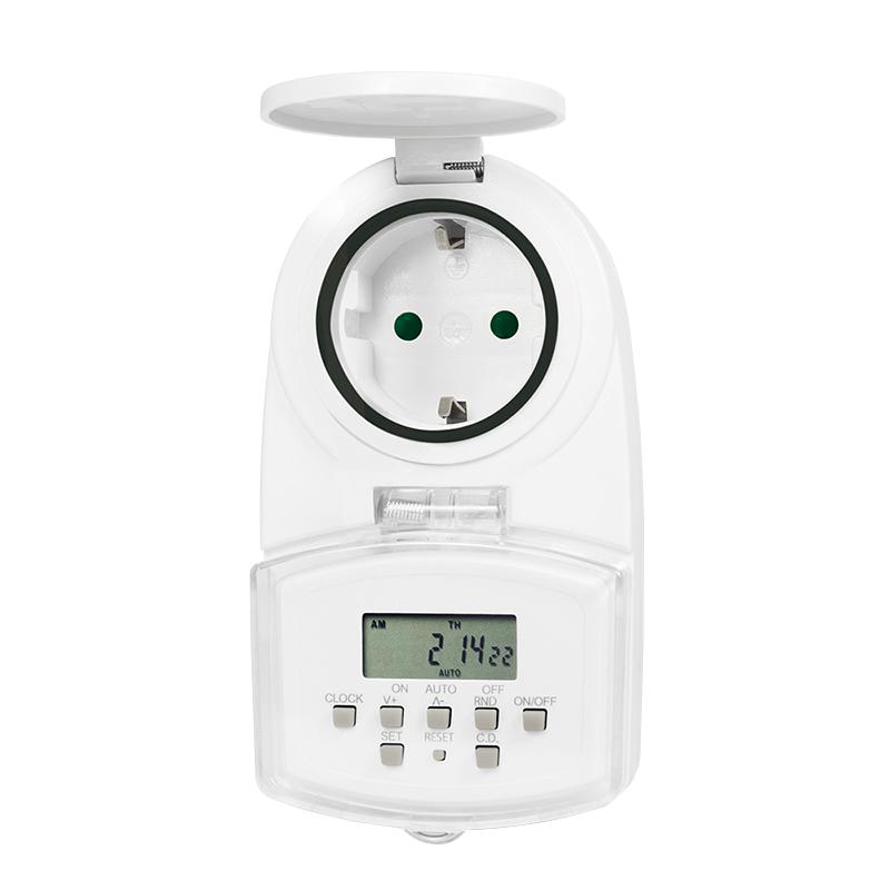 Digital outdoor timer IP44 LogiLink LCD socket programmer 20 programs