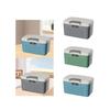 Lockable Storage Box Large Capacity Household Portable with Combination Lock Grey