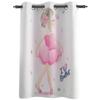 Cute Girl with Ballerina Window Curtain for Kids Room Home Blinds Curtains for LivingRoom Bedroom Drapes