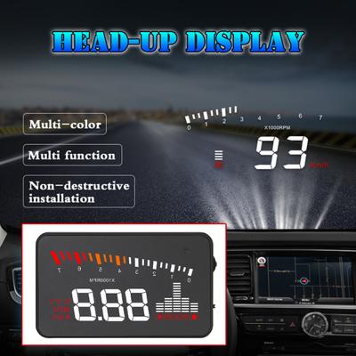 X5 Head-Up Gauge Convenient Multiple Functions ABS Digital LED OBD2 Head-Up Display