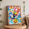 Disney Oil Painting Art Painting Set Mickey Minnie Pluto Hot Air Balloon Home Wall Decor Handmade Gift