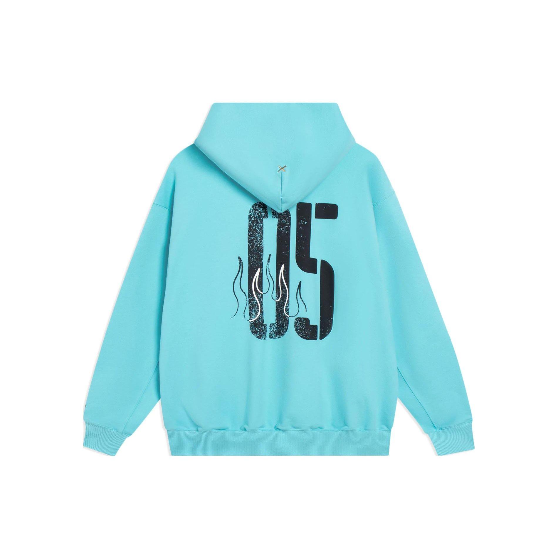 

Худи оверсайз с принтом пяти букв и цифр Li Ning, унисекс, светло-каменно-синий, AWDSH75-3 XXL