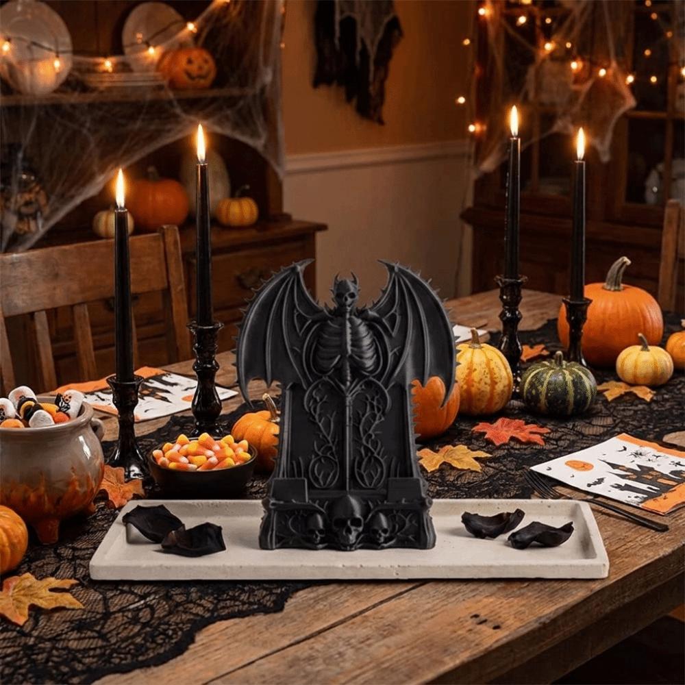 3D Printed Skull Phone Stand Dark Fantasy Gothic Throne Ornament Skull Desk Decoration Dorm Room