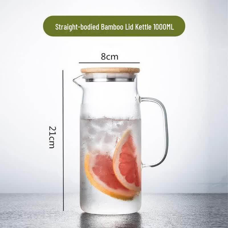 Boyiduo High Borosilicate Glass Water Pitcher with Bamboo Lid