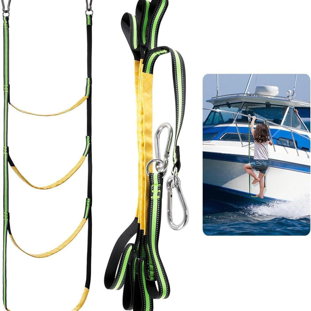 Inflatable Boat Soft Boarding Ladder Kayak Climbing Rope.