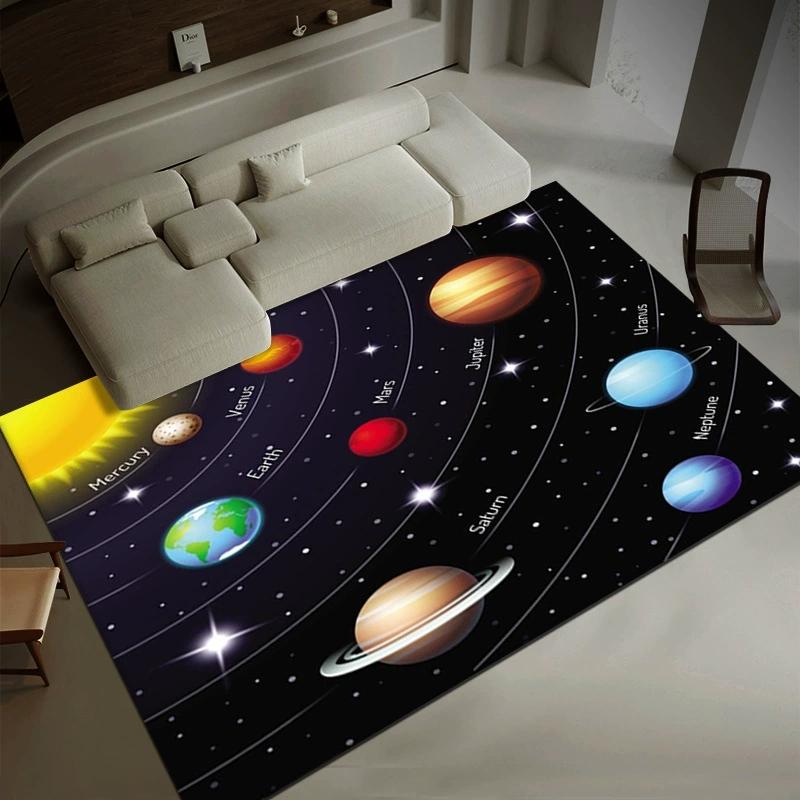 Planet Solar System Pattern Carpet Living Room Rug Bedroom Dining Room Non Slip Mat Home Decoration