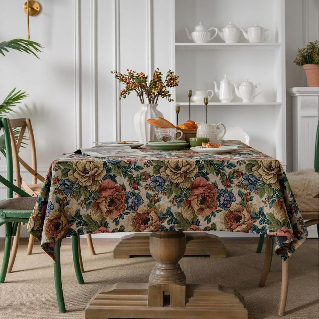 Culoare Față de Masă Stil Faimos Față de Masă Jacquard Model Față-Verso Față de Masă Groasă Geometric Boem