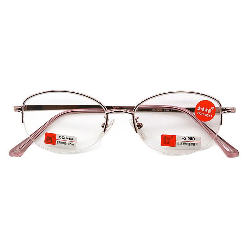 Women'S High-End Women'S Reading Glasses Anti-Blue Half-Frame Oval Classic Fashion Women'S Purple Reading Glasses