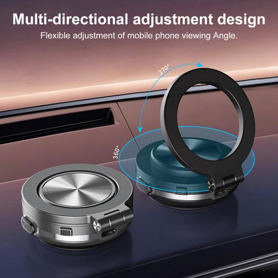 Vakuový magnetický držák telefonu do auta s 360stupňovou rotací, držák mobilního telefonu