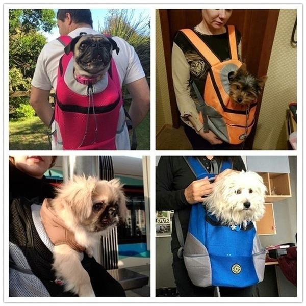 New Upgrade High Quality  Pet Dog Carrier Pet Backpack Bag Portable Travel Double Shoulder Bag Pet Dog Front Bag Mesh Outdoor Hiking Head Out.