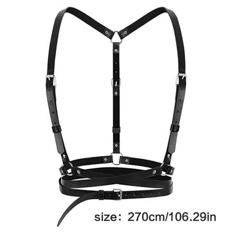 Adjustable Punk Style Synthetic Leather Waist Cincher Women's Harness Belt For Body Shaping And Fashionable Outfits