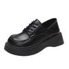 Black Big Head and Small Leather Shoes Women's Autumn 2025 New Japanese Jk Loafers British Style Muffin Platform Shoes