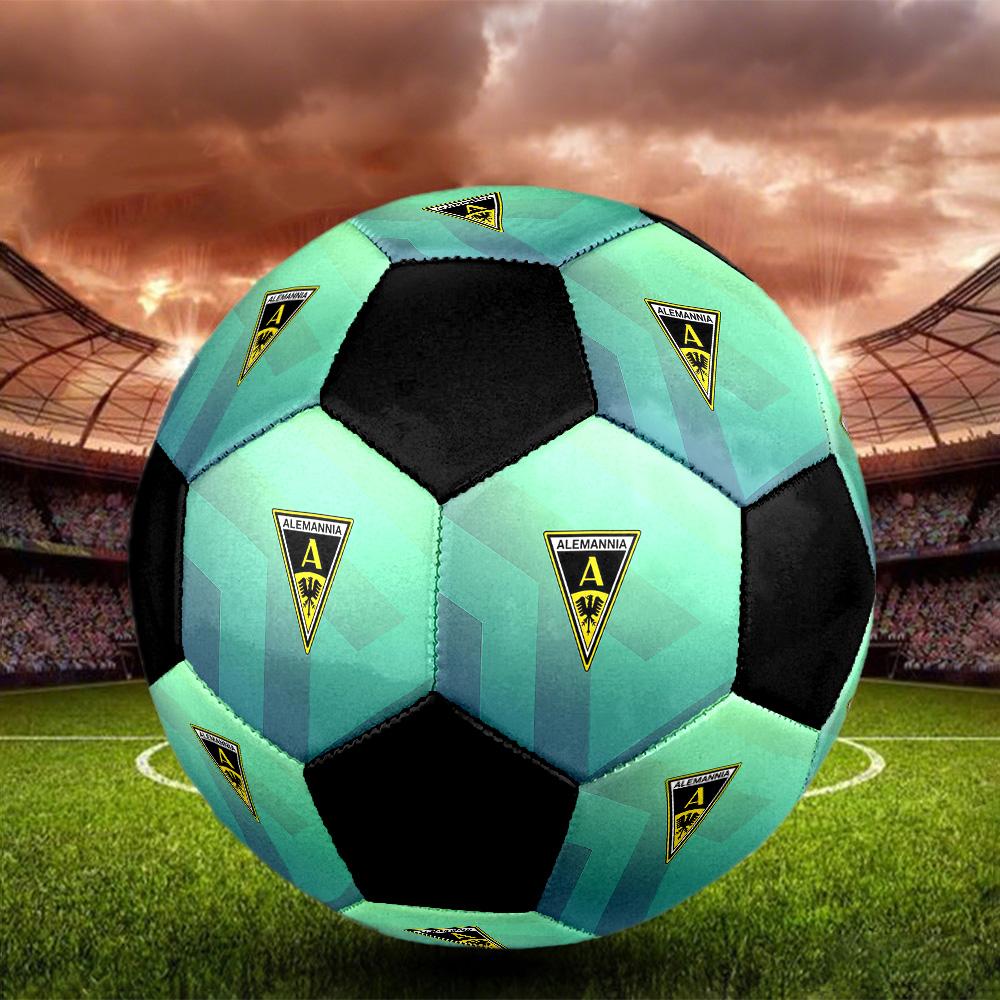 Alemannia Soccer Ball Colorful All Ages Machine Stitched PVC Competition Ready Durable High-Bounce.SIZE5