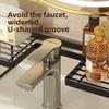 50/60cm Bathroom Counter Shelf Draining Heavy Duty Bathroom Vanity Shelf Anti Slip Hollow Out Sink Storage Rack