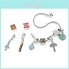 Kit de Bracelet DIY en Perles Minecraft avec Breloques en Alliage de Zinc pour Adolescents et Adultes
