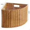 Corner Storage Basket Accessories Large Capacity Open Top Compact Sturdy Fan Shape Organizer for