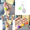 Charming Metal Tennis Racket Keychain With Colorful Ball Key Accessory