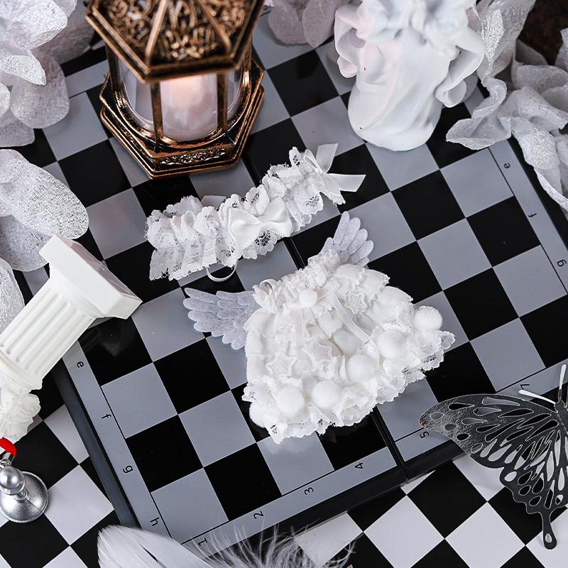 OB11 Baby Clothes Angel Suit Black And White For Ob11 1/12 Doll Outfit Daily Casual Accessories For Children Diy