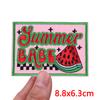 Pink Letter Patch DIY Summer Vibes Embroidered Patches Iron On Patches For Clothing Thermoadhesive Patches Cartoon Sew Bagdes