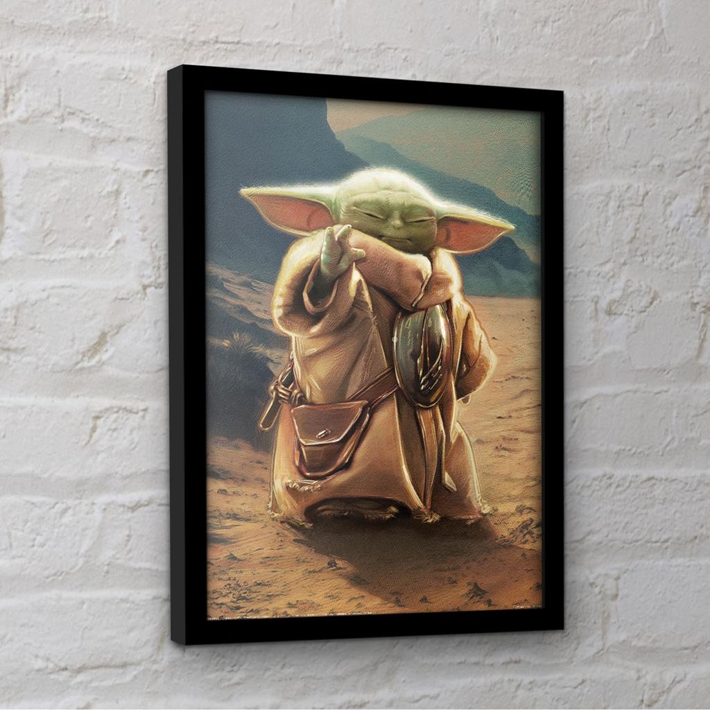 Star Wars: The Mandalorian Scene Grogu Framed Poster