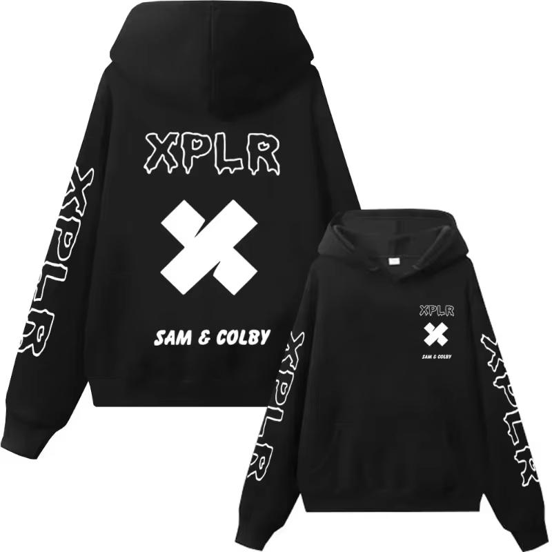 2025 Neue Mode Hoodie Herren Xplr Hoodie Sam und Colby Kettenglied Merch Herz Muster Sweatshirt Damen Langarm Pullover