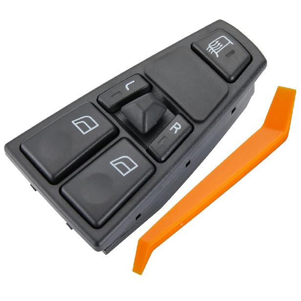 Power Window Switch for Volvo VN 2005-2014, VNL 2005-2016, Left Driver Side Master Window Control Switch Replaces 22569484, 901-0014, 20752917,