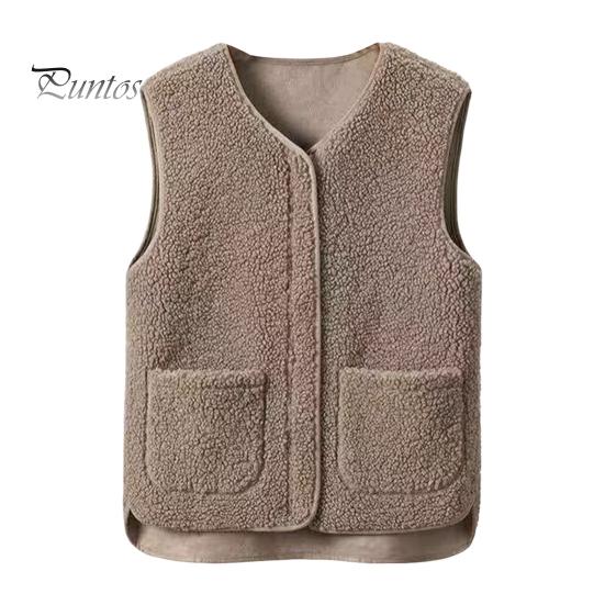 

Женская жилетка с двумя карманами, застегивающаяся на молнию флисовая безрукавка, кардиган большого размера, свободный жилет с круглым вырезом, повседневный жилет для школы, путешествий, пальто L света кофе