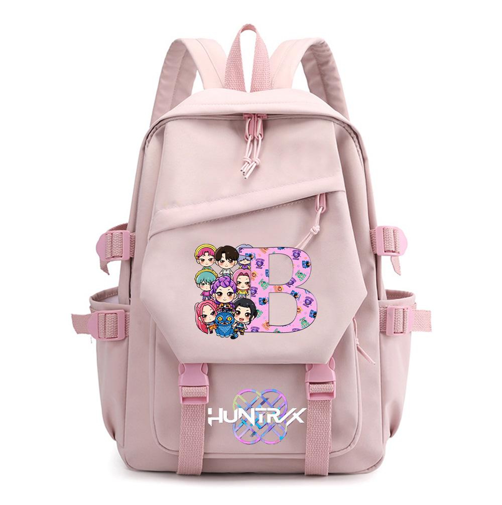 26 English Letter Kpop Demon Hunters Printed Backpack for Teenager Boy Gril Schoolbag Children Student Bookback Women Travel Bag Kid Gift Rucksak