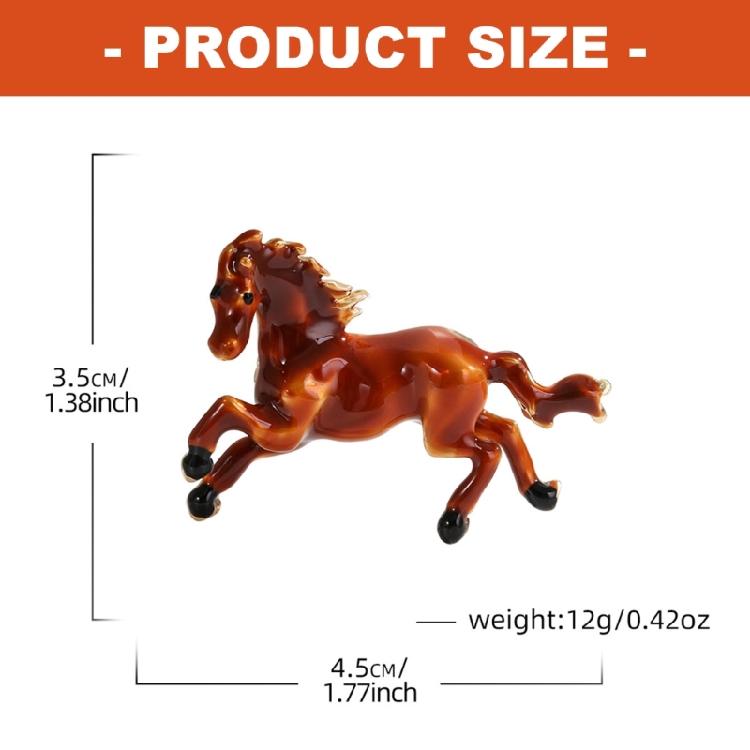 Horse Brooch Chinese Zodiacs Design Vintage Styles Lightweight Alloy Lapel Pin Decorative Clothing Accessories