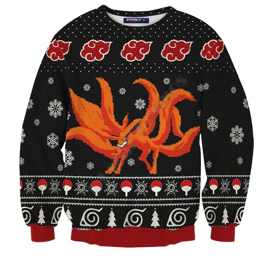 New Men's Long-sleeved Sweatshirt with Personality and Fashionable 3D Digital Cartoon Printed Round Neck Pullover Top