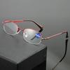 Women's Anti Blue Light Reading Glasses, Metal Half Frame High-definition Presbyopia Glasses, Fashionable Presbyopia Glasses