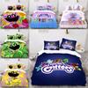 Luxurious Three Piece 3d Digital Print Bed Set Featuring Soft Microfiber Cartoon Design