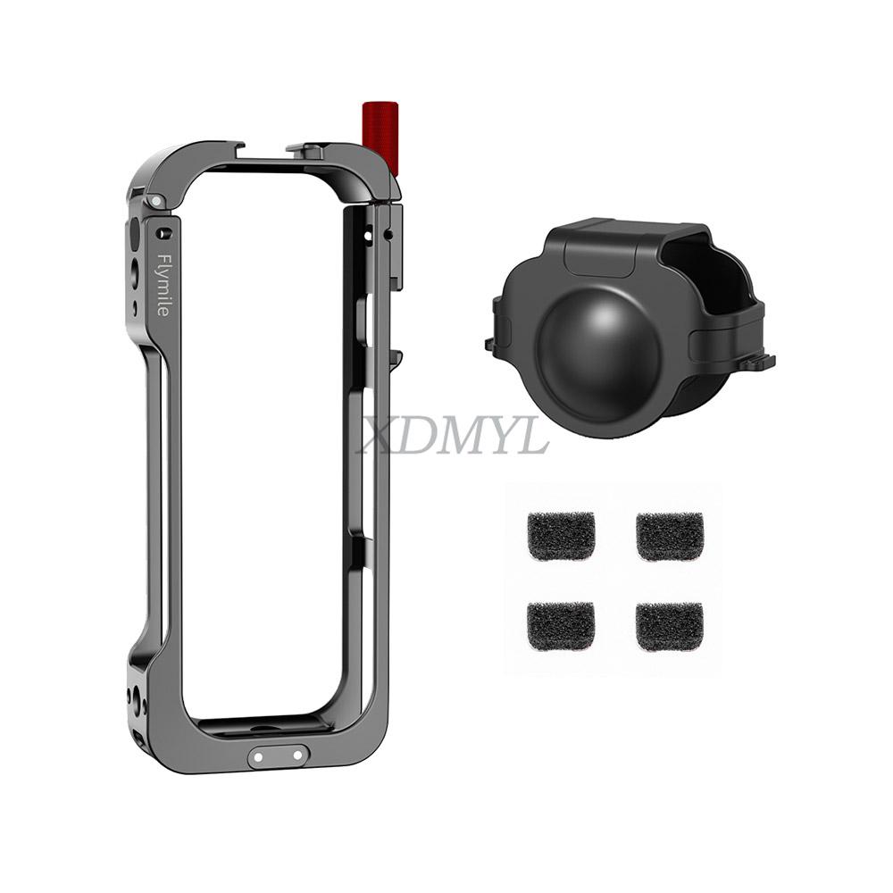 

Metal Frame Rabbit Cage Expansion Protective Bracket Fixed Adapter Clip With Cold Shoe Mount For Insta360 X5 Camera Accessories