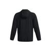 Under Armour Solid Color Zip-Up Hooded Casual Quick-Dry Waterproof Breathable Woven Jacket Men Black 1377425-001