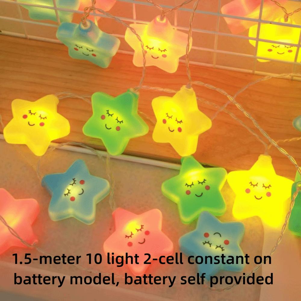 

Colorful Design LED Star Lights USB Powered Tent Hanging Lights Birthday Party Style1