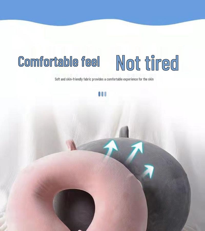 Solid Color U-Shaped Neck Pillow for Travel, Car, Office, or Napping - Cervical Support & Customizable Gift Option