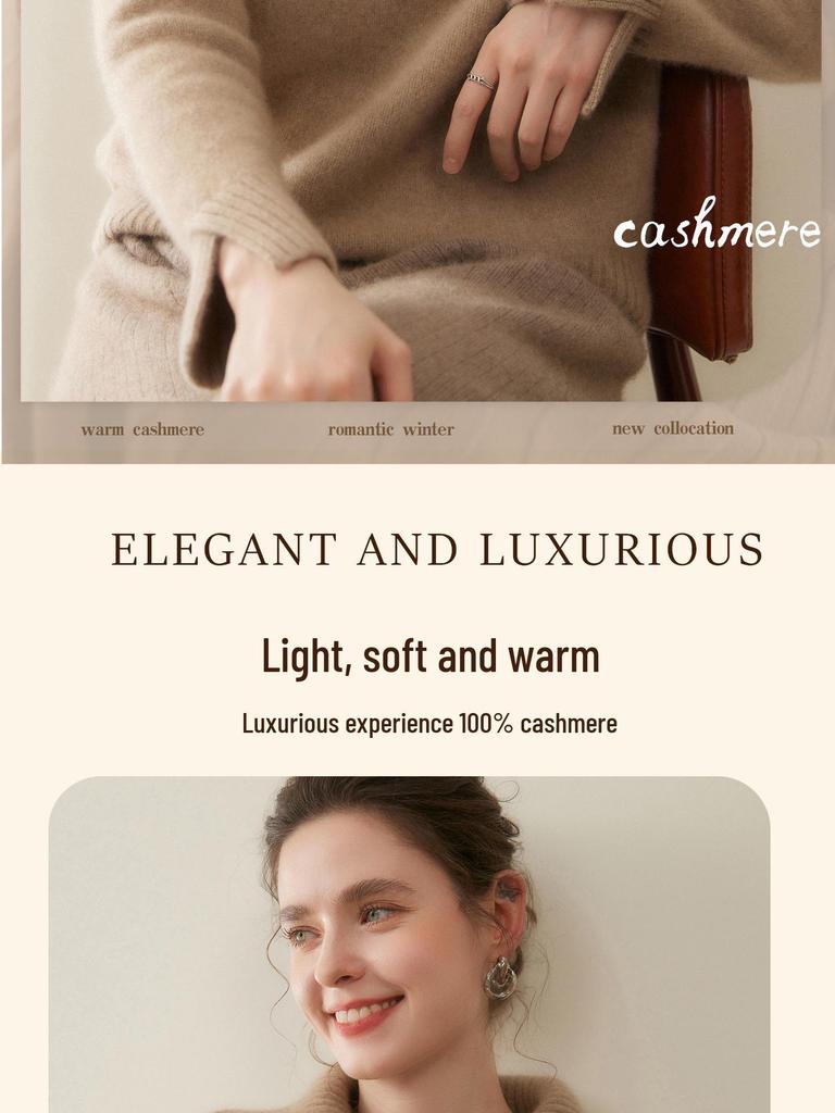 Maglione da donna con zip mezza lunghezza e colletto, in 100% cashmere ispessito – Caldo, Morbido, Lavorato a maglia invernale di alta gamma