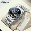 Man Wristwatch Business Waterproof Male Clock Luminous Date Stainless Steel Quartz Men Chronograph Watch