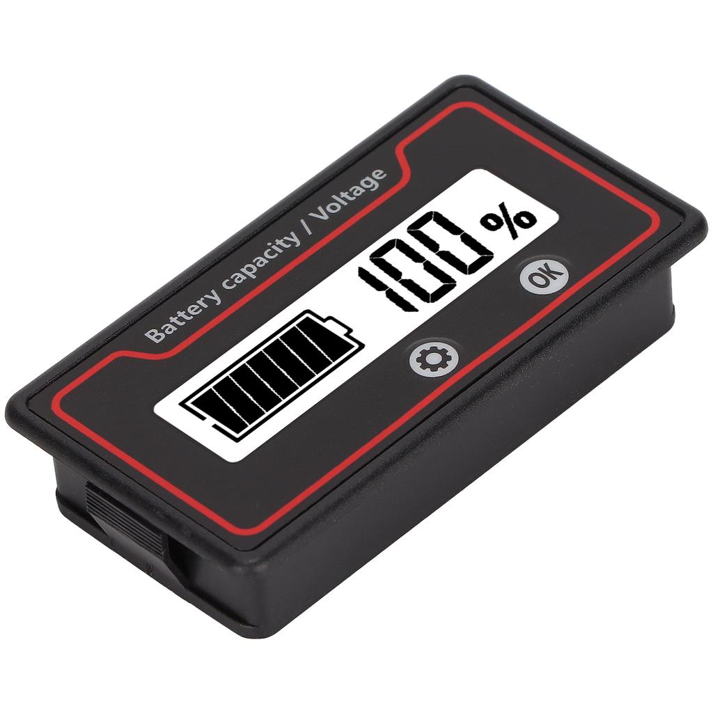 Battery Meter Light Alarm LCD Display Safe Battery Capacity Voltage Gauge for Electric Vehicle 12‑84V