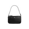 Nolita 19 Silver Letter Logo Chain Zip Closure Leather Underarm Handbag Small Women Handbags Black CN382-SVBK