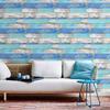 Blue Wood Vinyl Self Adhesive WallPaper For Living Room Bedroom Furniture Home Walls Decor 17.7"x19.ft DIY contact paper sticker